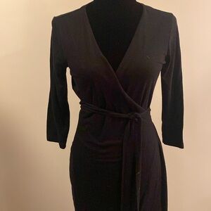 GAP Black Tie Front Dress Petite